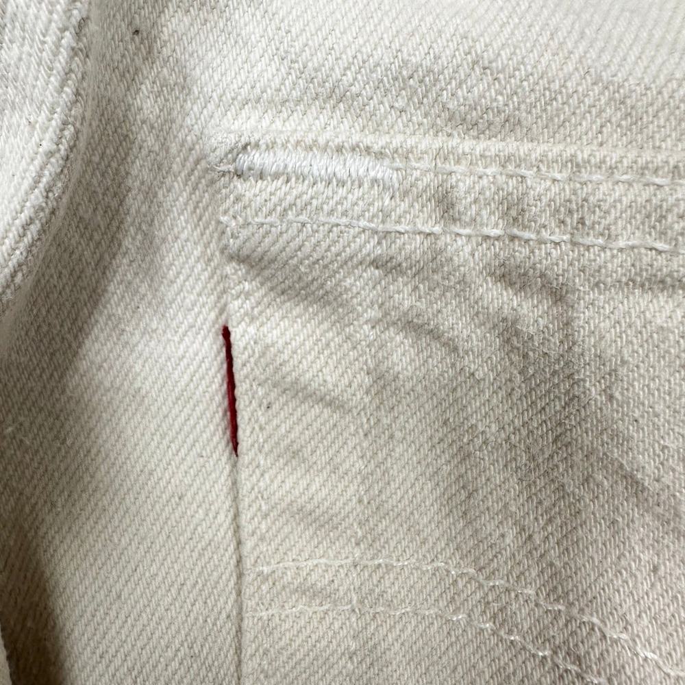 Levi's 501 Jeans Mens 30x32 Ivory Vintage 90s Made in USA Straight Leg Denim - Picture 12 of 12